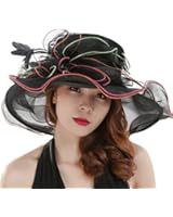 Saferin&reg; Women's Organza Church Kentucky Derby Cap British Tea Party Wedding Hat