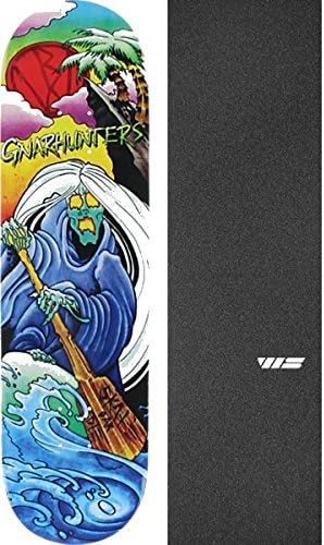 Blood Wizard Skateboards Gnarhunters Skateboard Deck - 8.25" x 31.75" with Jessup Die-Cut Grip Tape - Bundle of 2 items