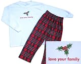 LOVE YOUR FAMILY Holly Holiday Pajamas for Adults and Matching Kids playwear sets!- Matching Christmas PJs