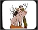 Decorated Mouse Pad with man, body, individuals, individual, humans, person, human, persons, truffles, leash, pig, forest, people