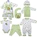Hudson Baby 6-Piece Rainforest Layette Set - Green, 3-6 Months
