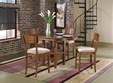 5pcs Casual Style Counter Height Dining Table & 4 Stools Set
