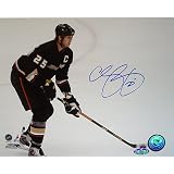 NHL Chris Pronger Skating the Puck Up Ice Autographed 8-by-10-Inch Photograph