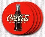 LAMPS BEAUTIFUL Coca-Cola Glass Coasters Set--Excellent customer service--see our feedback.