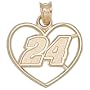 LogoArt Jeff Gordon 14K Number Heart Pendant - Jeff Gordon One Size