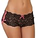 Rene Rofe Rene Rofe Crotchless Lace Side Tie Boyleg Black Medium-Large