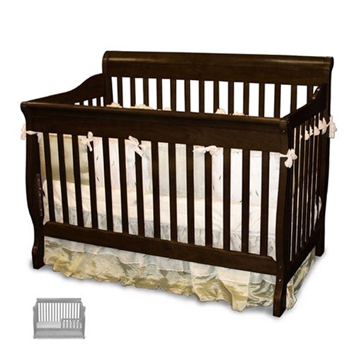 Kitchen: DELA III 3 IN 1 CONVERTIBLE CRIB   JAVA  ESPRESSO 