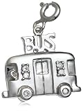 Sterling Silver Diamond Bus Charm