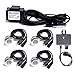 4 Pack White LED Light Deck Landscape Garden Lighting Kit with Transformer and Outdoor Photocell Dusk to Dawn Automatic Sensor