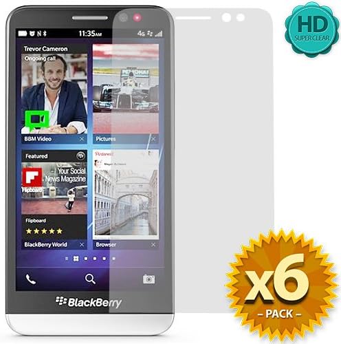 Clear 6 Pack Screen LCD Cover Protector HD Film For Blackberry Z30 LTE Aristo with Free Pouch