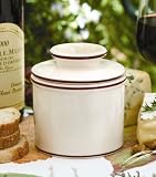L Tremain BBCWCB Le Bistro Bell Crock - White with Cabernet Banding