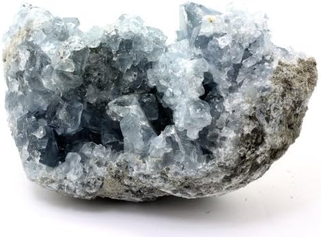 Crystal Allies Specimens: Natural Blue Celestite Crystal Cluster from Madagascar - 1lb to 2lbs by Crystal Allies Specimens