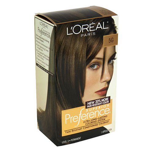 L'Oreal Paris Superior Preference Color Care System, Medium Golden Brown 5G