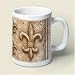 Kitchen & Housewares : French FLEUR D LIS fluer de lys decor COFFEE MUG cup NU