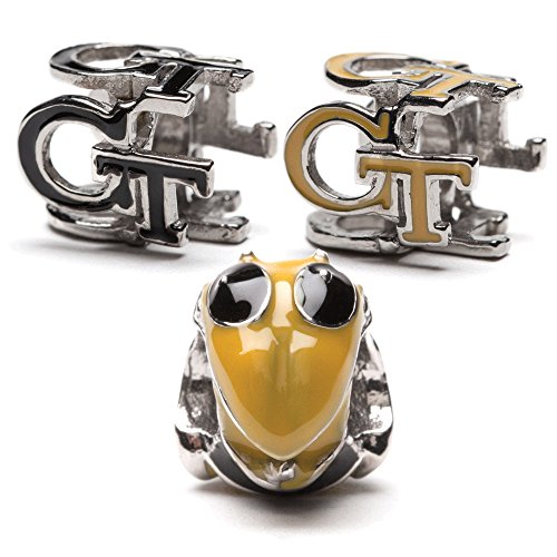 Georgia Tech GT Yellow Jackets Bead Charm Set of Three for Bracelet or Necklace - Fits Pandora