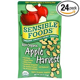 Sensible Foods Organic Crunch Dried Snacks, Apple Harvest, 0.75 Ounce Pouches 517740JNBCL. SL500 AA280 PIbundle 24,TopRight,0,0 AA280 SH20 Sensible Foods Organic Crunch Dried Snacks, Apple Harvest, 0.75 Ounce Pouches