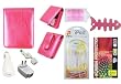 Cuffu Ipod Nano 3 Bundle Pink Leather/charger Kit/cord Manager/earphone/screen Guard