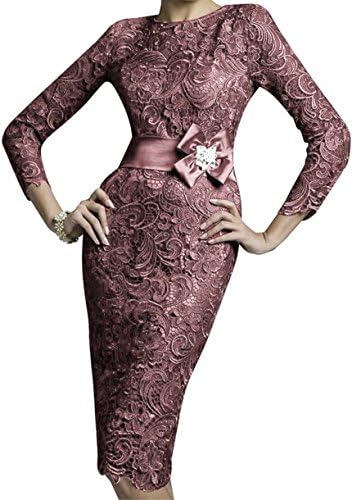 RongStore Smoke Pink sheath lace mother of bride evening prom dress X8315