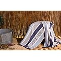 Saunatuch Wellnesstuch Badetuch Streifen Grau Frottee 80x200 cm (1-9-7)