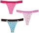 Look For  Rampage Women’s 3-Pack Cotton Dot Stripes Thong Best Quality
