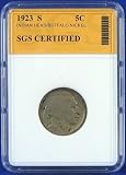 1923-S Indian Head / Buffalo Nickel Certified by SGS