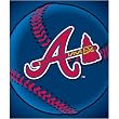 Atlanta Braves Light Weight Fleece MLB Blanket (Flashball Series) (50x60")"