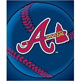 Atlanta Braves Light Weight Fleece MLB Blanket (Flashball Series) (50x60)