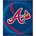 Atlanta Braves Light Weight Fleece MLB Blanket (Flashball Series) (50x60)