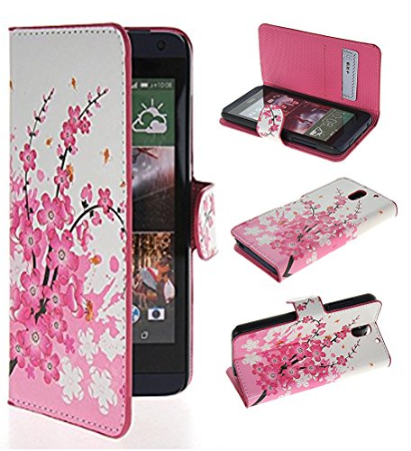 HTC Desire 610 Case,Candywe Case Cover For HTC Desire 610 Flip Wallet Leather Case Cover For HTC Desire 610 For Men For Women (Not Fit HTC Desire other Phone) Pink Flowers