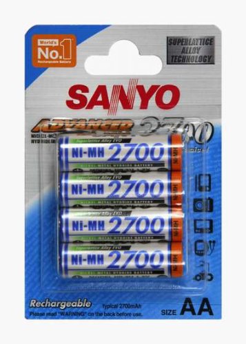 Sanyo NiMH Akku AA Mignon 2700 mAh 4er Pack günstig Sanyo Akku