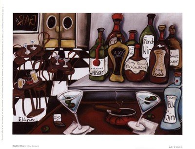 Image of Double Olive Art Poster PRINT Ellyna Berglund 8x6