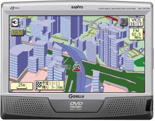 SANYO NV-DK755 DVDビデオプレーヤー内蔵ポータブルDVDナビゲーションシステム