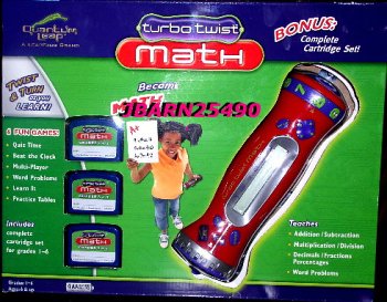 Leap Frog Turbo Twist Math with COMPLETE Cartridge Set for Grades 1 - 6 Leap Frog Turbo Twist Math with COMPLETE Cartridge Set for Grades 1 - 6