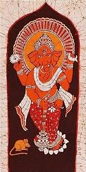 Modern Art Batik Asian Paintings Wax on Cloth 22 x 31 inches (batik518)