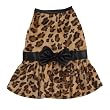 Zack & Zoey Polyester Gold Print Leopard Dog Dress, X-Small, Black