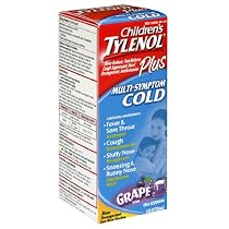 Tylenol Children's Multi-Symptom Plus Cold, Grape, 4-Ounce Oral Suspension (Pack of 3)