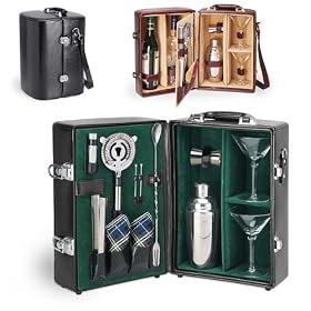 Manhattan Deluxe Insulated Cocktail Case- Mahogany by Picnic Time
