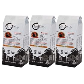 BuyWell Cafe Femenino Peru Alta Gold, 100% Fair Trade Organic, 12-Ounce Bags (Pack of 3) WHOLE BEAN