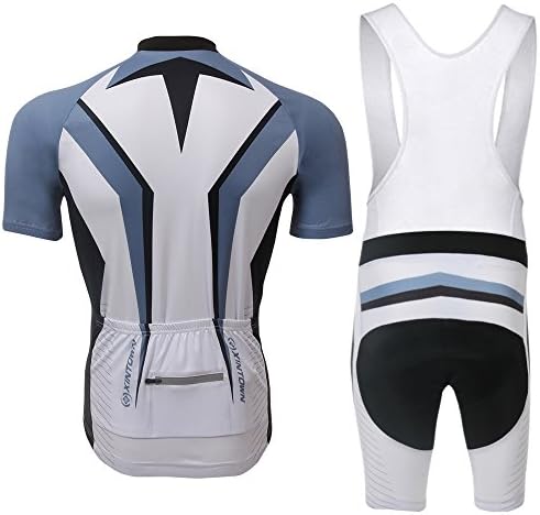 XINTOWN Cycling Jersey Short Sleeve Bib Shorts Set Silicon Gel Padded Men's Bicycle Sportwear Bike Clothing