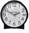 Sharp SPC830A Quartz Backlight Analog Alarm Clock (Black/White)
