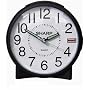 Sharp SPC830A Quartz Backlight Analog Alarm Clock (Black/White)