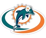 Miami Dolphins Car Magnet Decal (12 -inch)