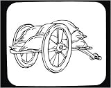 Le Bloc de Souris avec noir et blanc, la charge, l'Europe, les roues, le chariot, les sacs, la Norvège