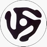 Black & White 45 Adapter - Sticker / Decal (Vinyl Record 45rpm 45 rpm Insert Adaptor)