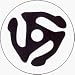 Black & White 45 Adapter - Sticker / Decal (Vinyl Record 45rpm 45 rpm Insert Adaptor)