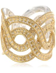 Anna Beck Designs "Timor Twisted" 18k Gold-Plated Double Infinity Twisted Band Ring