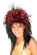 Black Fiber-Optic Wig