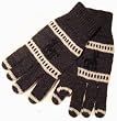 Handmade Alpaca Natural Fiber Gloves in Traditional Charcoal (One Size Fits Most Women/teens)
