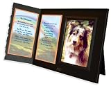 God Whispered Poem Pet Memorial Keepsake Picture Frame and Pet Loss Sympathy Gift, Black with Foil Accent