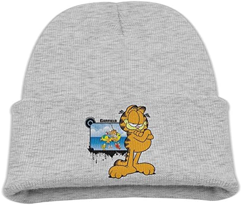 TINGHAO Garfield Winter Knit Cap Beanie Cap For Kids Ash